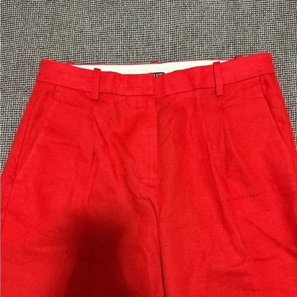 J. Crew Women's Bold Wide Leg Linen Pants - Picture 2 of 6